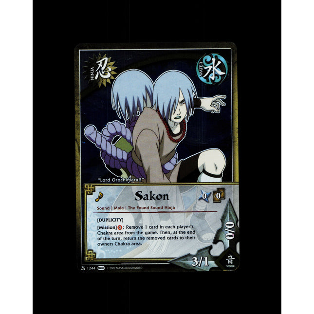 Sakon - 1244 - NM - 1st Edition Foil - S22 - Naruto CCG - D3-86