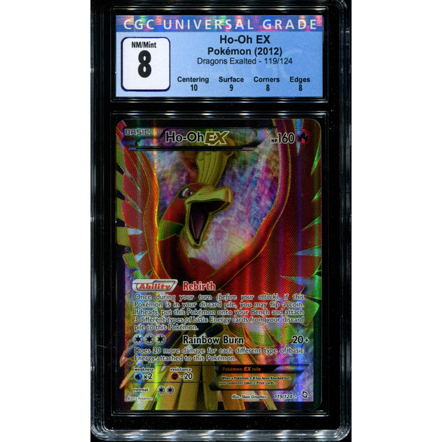 Ho-oh EX - 119/124 - CGC 8 NM/Mint - Dragons Exalted - 02003