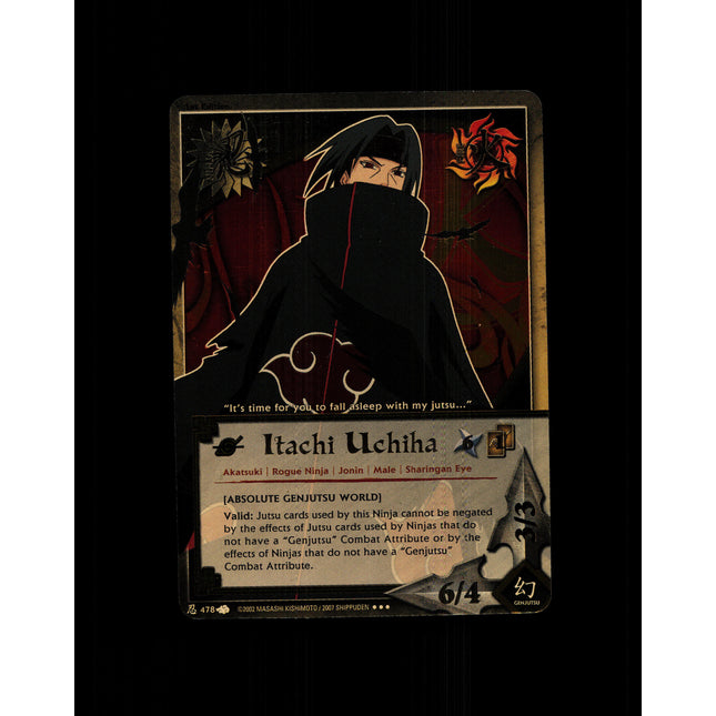 Itachi Uchiha - 478 - NM - 1st Edition - Foil - Naruto CCG - D4-76
