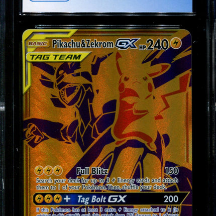 Pikachu & Zekrom GX - SM248 - CGC 9 - Promo - Secret Rare - Pokemon - 5090