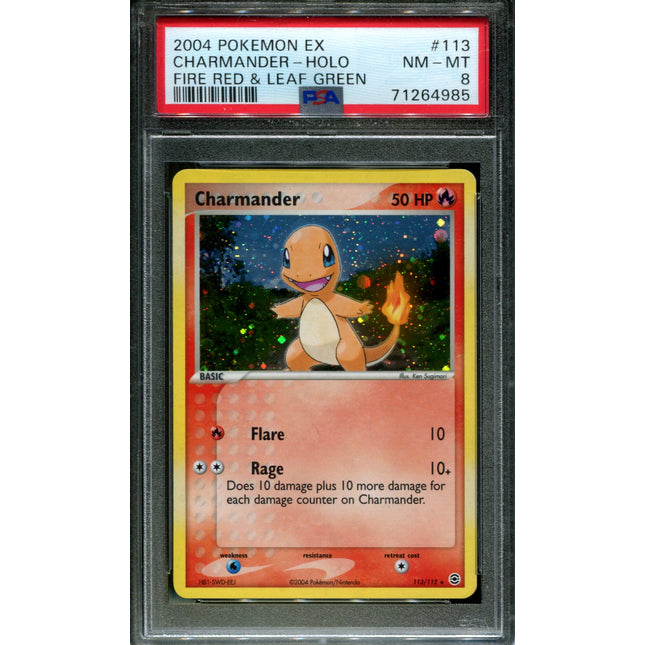 Charmander - 113/112 - PSA 8 - Holo - FRLG - Pokemon - 64985