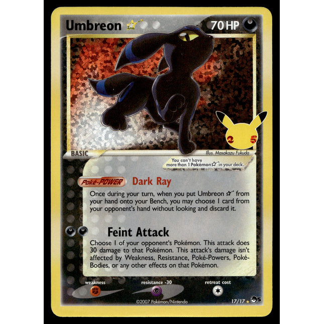 Umbreon Gold Star - 17/17 - NM - Ultra Rare - Celebrations - Pokemon - A6-86