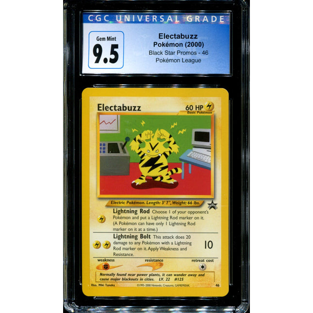 Electabuzz - 46 - CGC 9.5 - Black Star Promos - League - Pokemon - 92022