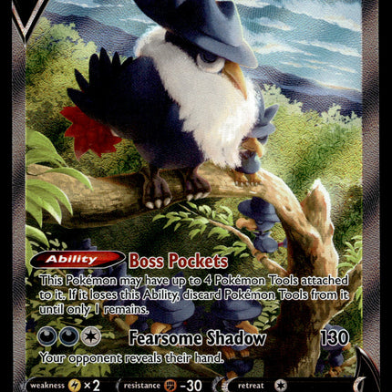 Honchkrow V - 162/172 - NM - Alt Art - Brilliant Stars - Pokemon - A9-122