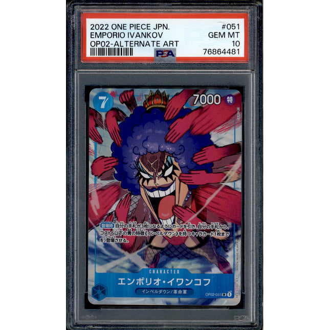 Emporio Ivankov - OP02-051 - PSA 10 - Alt Art Japanese - OP02 - One Piece - 64481