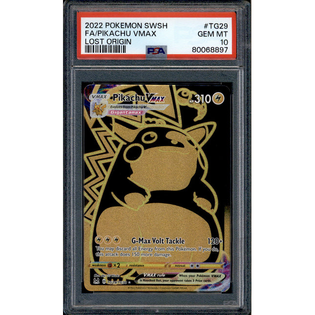 Pikachu Vmax - TG29/TG30 - PSA 10 - Secret Rare - Lost Origin - Pokemon - 68897