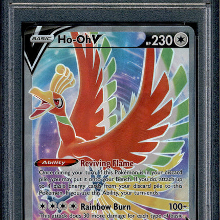 Ho-oh V - 187/195 - PSA 9 - Full Art - Silver Tempest - Pokemon - 30211