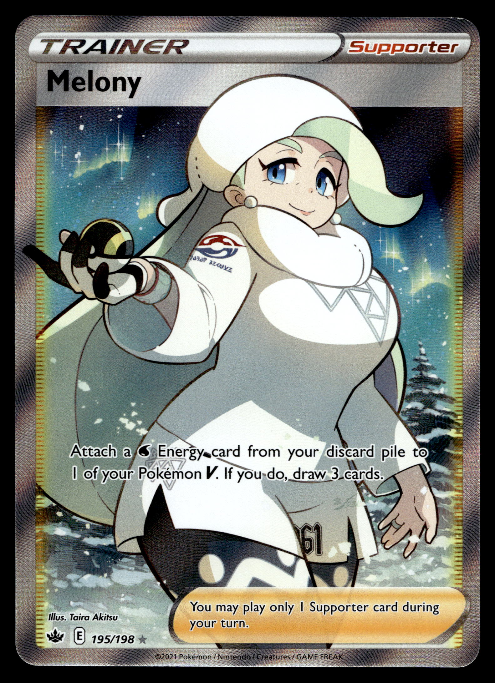 Melony - 195/198 - NM - Full Art - Chilling Reign - Pokemon - C2-17 Melony - 195/198 - NM - Full Art - Chilling Reign - Pokemon - C2-17