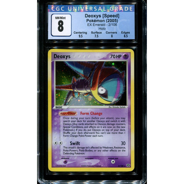 Deoxys - 2/106 - CGC 8 - Holo - Ex Emerald - 36659