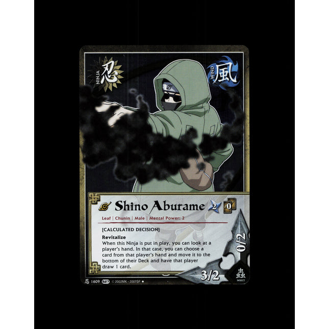 Shino Aburame - 1609 - NM - Unlimited Foil - S27 - Naruto CCG - D3-139