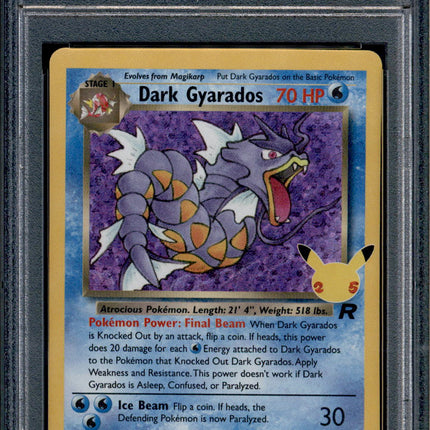 Dark Gyarados - 8/82 - PSA 9 - Holo - Celebrations - Pokemon - 68784