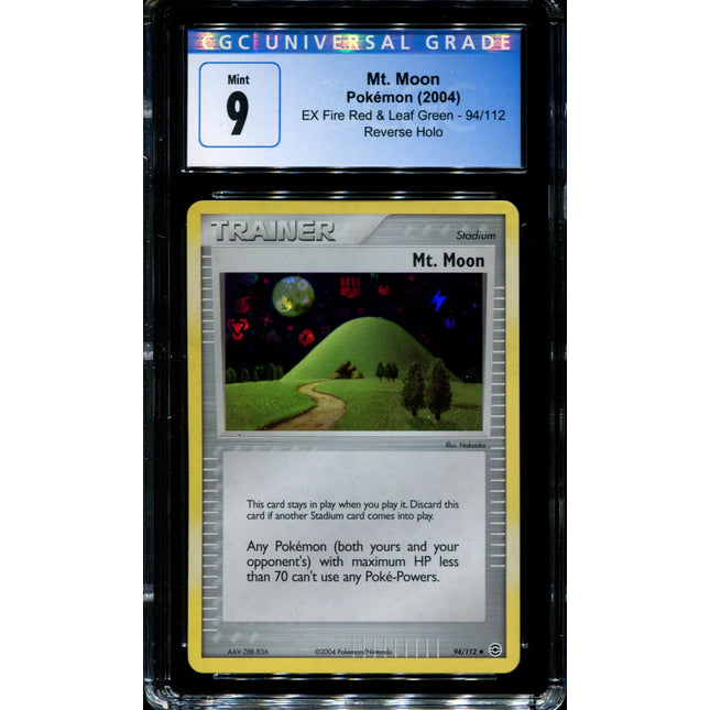Mt. Moon - 94/112 - CGC 9 - FRLG - Reverse Holo - Pokemon - 5071