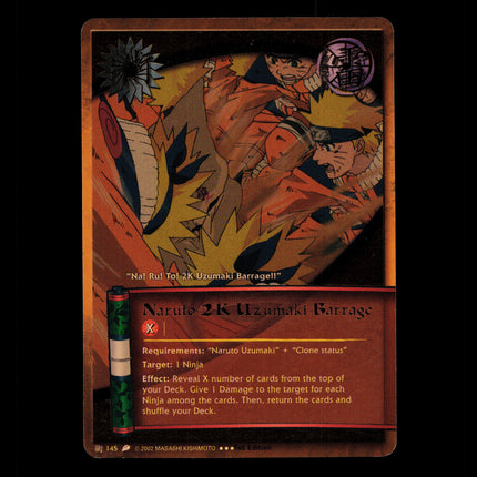 Naruto 2k Uzumaki Barrage - 145 - NM - 1st Edition - Foil - Naruto CCG - D4-353