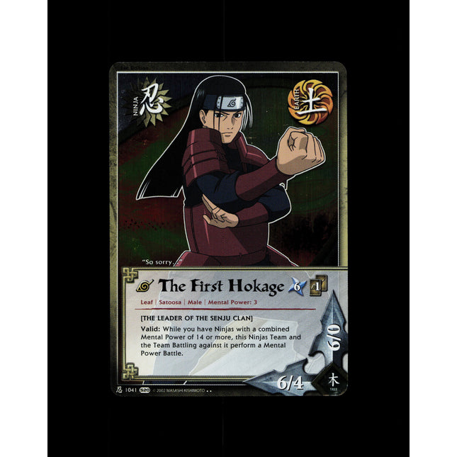 The First Hokage - 1041 - NM - 1st Edition Foil - S20 - Naruto CCG - D3-111