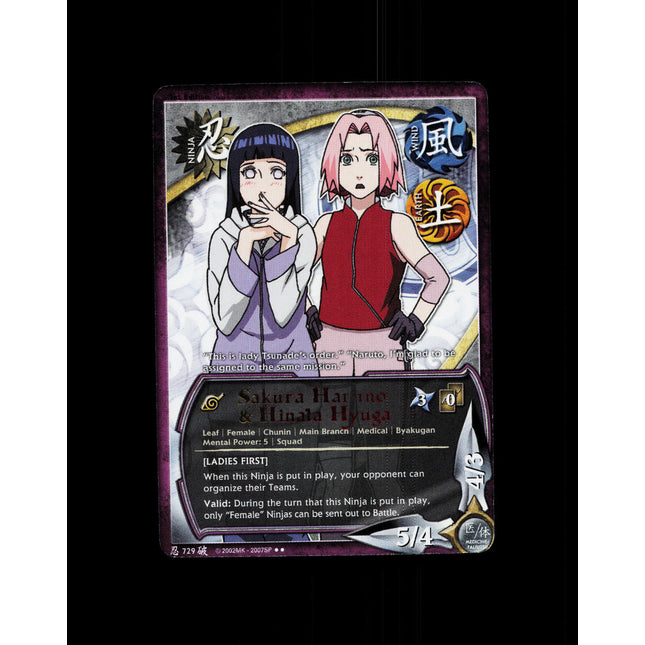 Sakura Haruno & Hinata Hyuga - 729 - NM - 1st Edition - Rare - Naruto CCG - D4-146