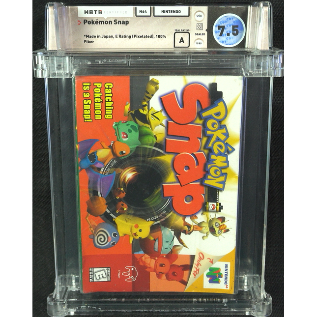 Pokemon Snap - Nintendo 64 - WATA 7.5 - A Seal - Brand New - Pikachu