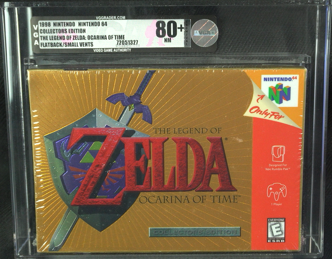 Zelda The Ocarina Of Time N64 Game Cartridge Gold Nintendo Collectors  Edition