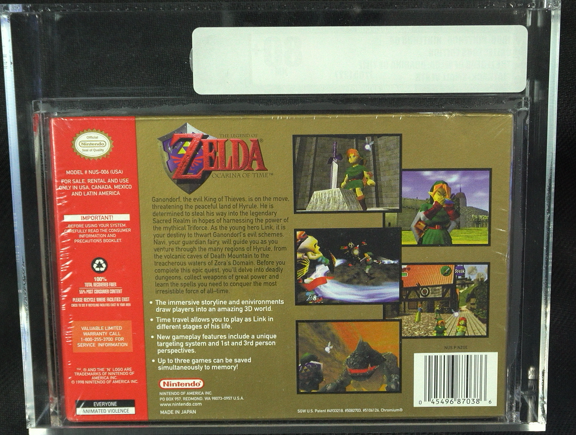 The Legend Of Zelda Ocarina Of Time UKG 85 NM SEALED N64 NTSC PC GOTY VGA  WATA