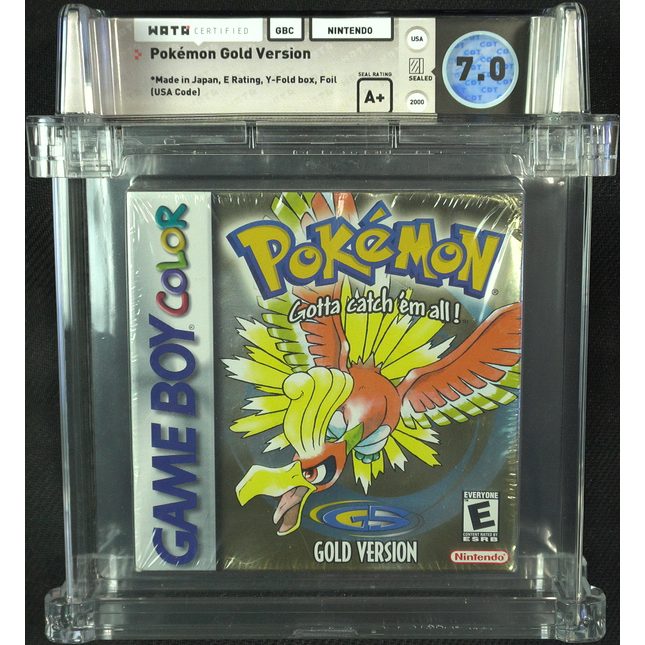 Pokemon Gold - Gameboy Color - WATA 7.0 - A+ - GBC - Brand New Sealed