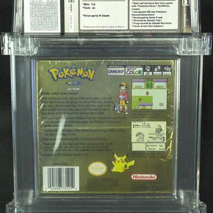 Pokemon Gold - Gameboy Color - WATA 7.0 - A+ - GBC - Brand New Sealed