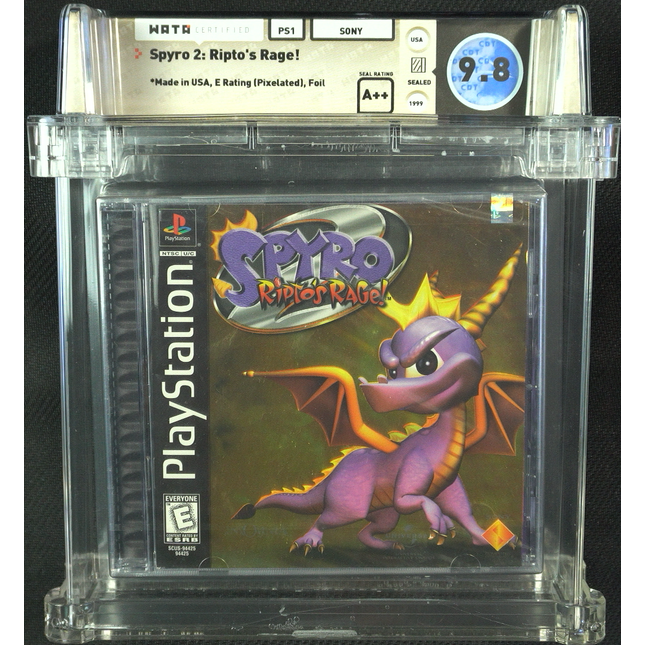 Spyro Ripto's Rage - Playstation 1 - WATA 9.8 - A++ - PS1 - Foil - Brand New Sealed