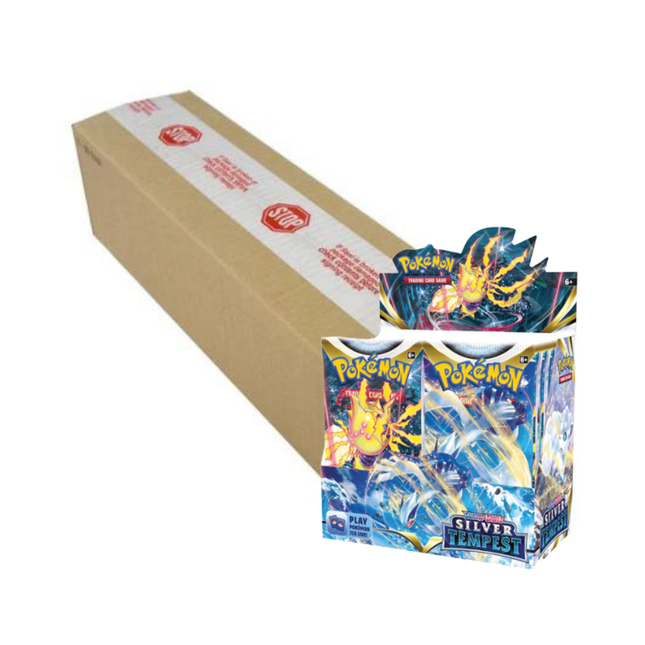 Silver Tempest Booster Box Case - 216 Packs - Sealed - New