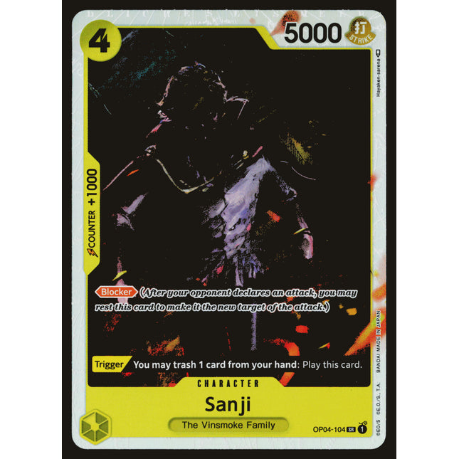 Sanji - OP04-104 - NM - Super Rare - English OP04 - One Piece TCG