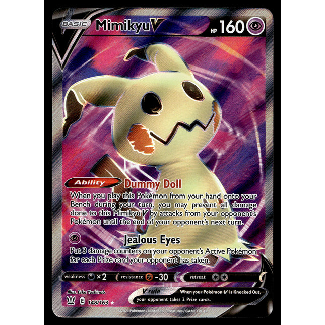 Mimikyu V - 148/163 - NM - Full Art - Battle Styles - Pokemon - A8-59