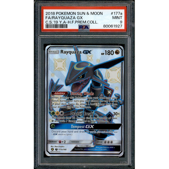 Rayquaza GX - 177a/168 - PSA 9 - Shiny GX - Hidden Fates - Pokemon - 61927