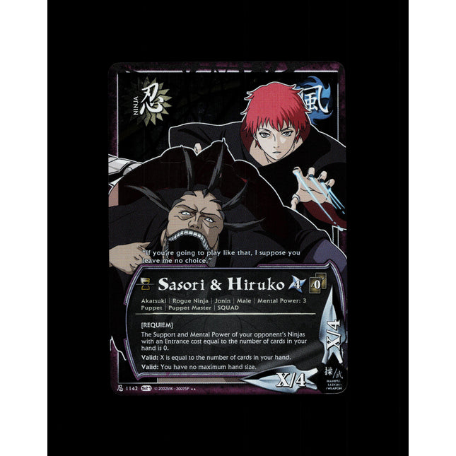 Sasori & Hiruko - 1142 - NM - 1st Edition Foil - S21 - Naruto CCG - D4-9