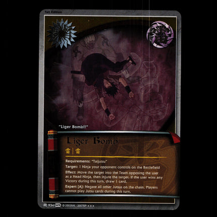 Liger Bomb - 934 - NM - 1st Edition Foil - S25 - Naruto CCG - D4-64