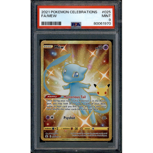 Mew - 025/025 - PSA 9 - Secret Rare - Celebrations - Pokemon - 61970