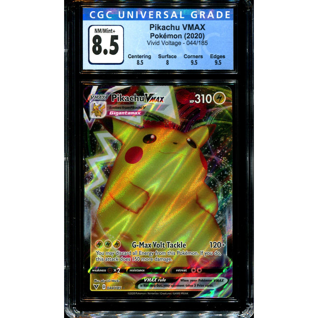 Pikachu Vmax - 044/185 - CGC 8.5 - Vivid Voltage - Pokemon - 28197