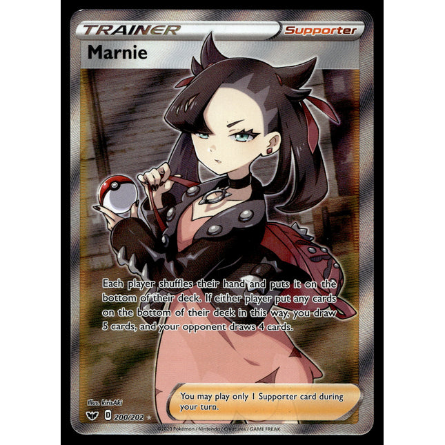 Marnie - 200/202 - NM - Full Art - Sword & Shield - Pokemon - C3-27