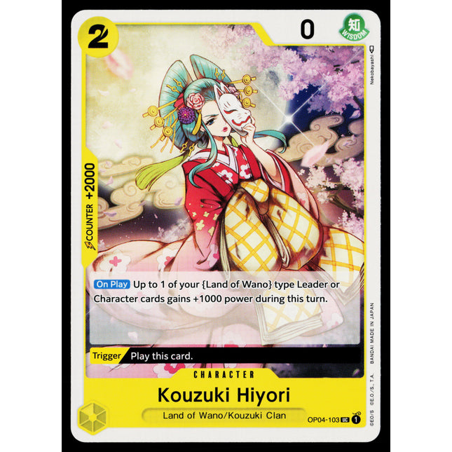 Kozuki Hiyori - OP04-103 - NM - Uncommon - English OP04 - One Piece TCG