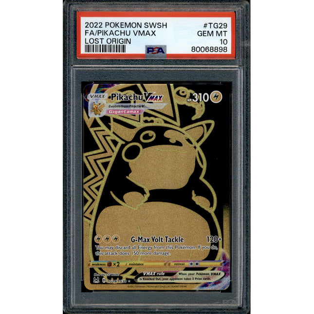 Pikachu Vmax - TG29/TG30 - PSA 10 - Secret Rare - Lost Origin - Pokemon - 68898
