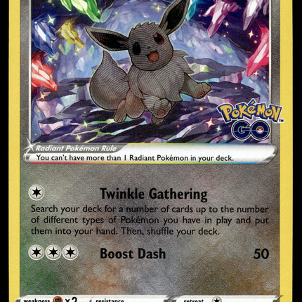 Radiant Eevee - SWSH230 - NM - Ultra Rare - Pokemon Go - Pokemon - A9-20