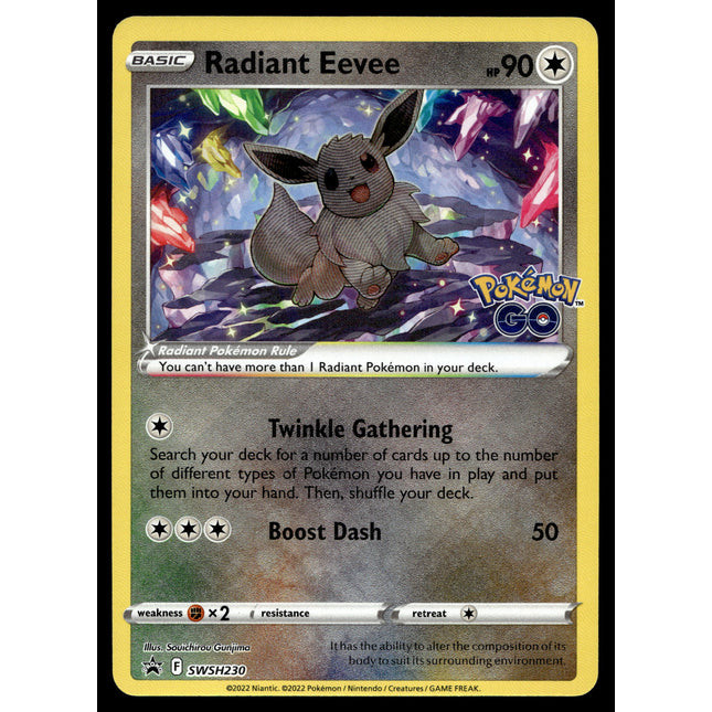 Radiant Eevee - SWSH230 - NM - Ultra Rare - Pokemon Go - Pokemon - A9-20