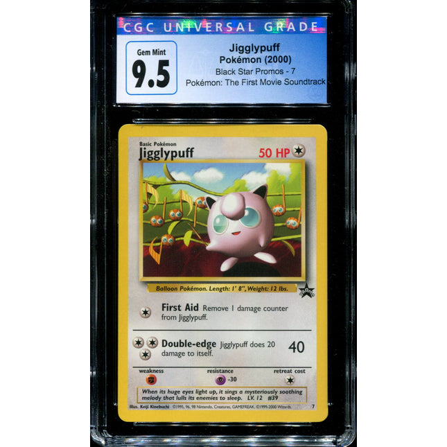 Jigglypuff - 7 - CGC 9.5 - Black Star Promo - First Movie Soundtrack - Pokemon - 54103