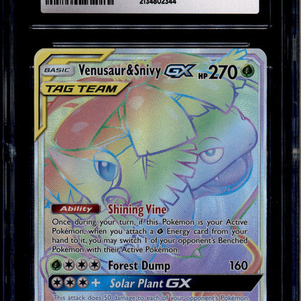 Venusaur & Snivy GX - 249/236 - CGC 10 - Hyper Rare - Cosmic Eclipse - Pokemon - 02344
