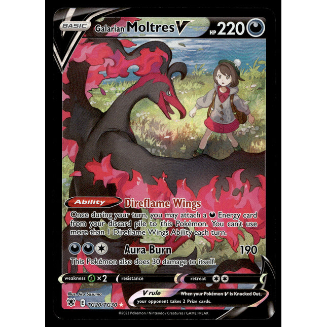 Galarian Moltres V - TG20/TG30 - NM - Character Rare - Astral Radiance - Pokemon - A9-109