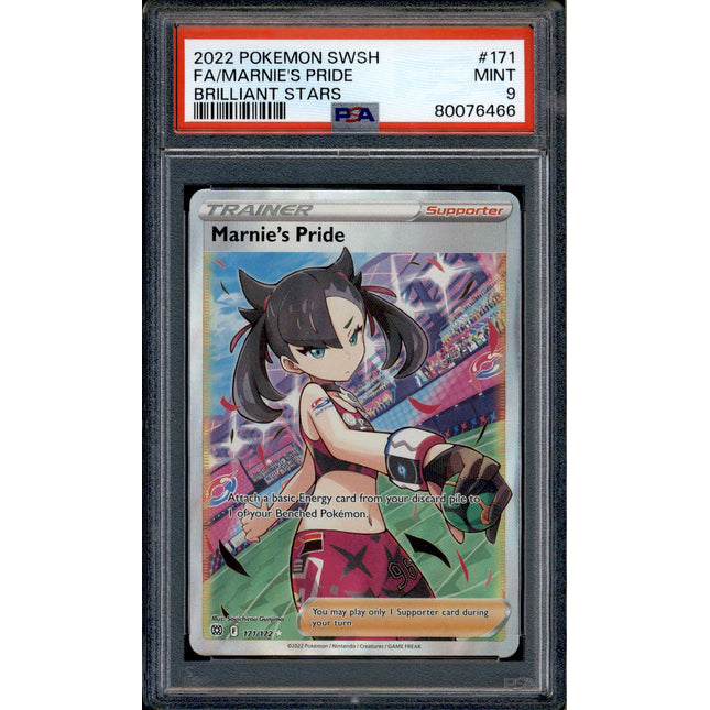 Marnie's Pride - 171/172 - PSA 9 - Full Art - Brilliant Stars - Pokemon - 76466