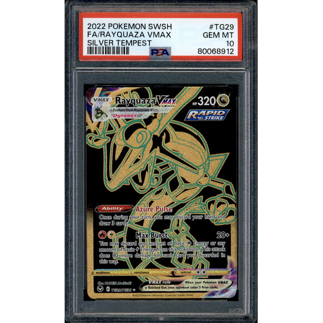 Rayquaza Vmax - TG29/TG30 - PSA 10 - Secret Rare - Silver Tempest - Pokemon - 68912
