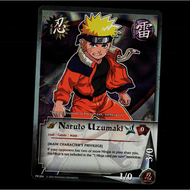 Naruto Uzumaki - PR 004 - NM - Foil - Promo - Naruto CCG - E1-9