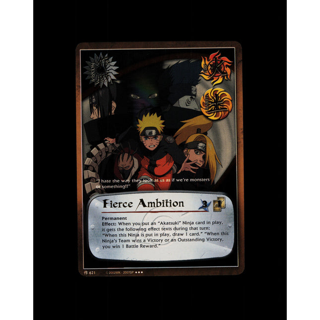 Fierce Ambition - 621 - NM - Unlimited - Foil - Naruto CCG - D3-126