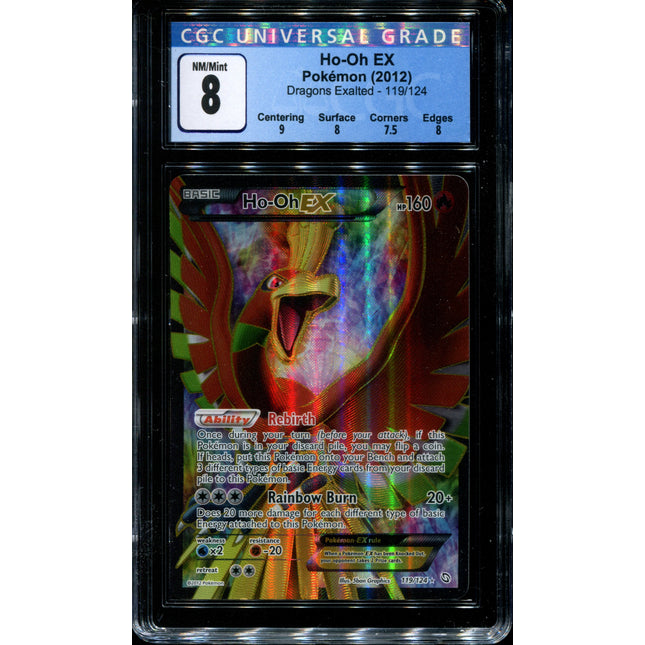 Ho-oh EX - 119/124 - CGC 8 NM/Mint - Dragons Exalted - 02002