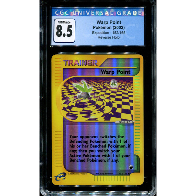 Warp Point - 152/165 - CGC 8.5 - Reverse Holo - Expedition - Pokemon - 68008