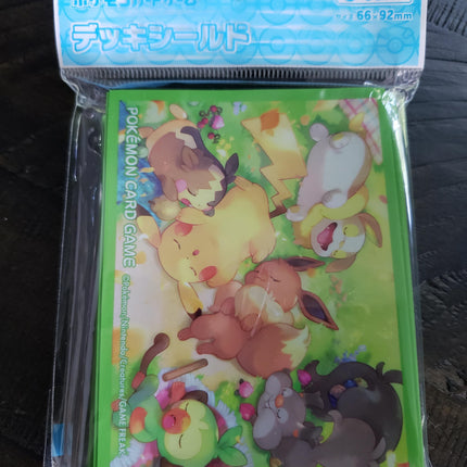Pikachu, Eevee & Friends Nap Time - Sealed Set of 64 Sleeves - Japanese - Pokemon Center