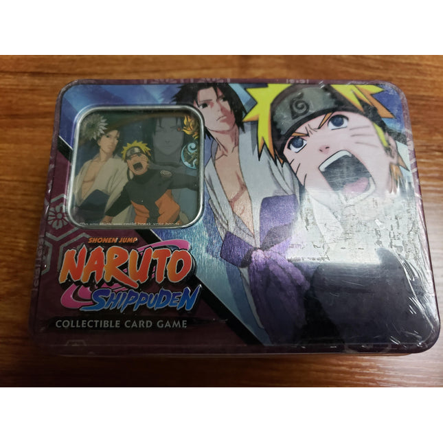 Naruto vs Sasuke Tin - Fierce Ambitions - Set 15 & 16 - 4 Booster Packs (2 Broken Promise, 2 Foretold Prophecy) - Naruto CCG Card Game - Sealed