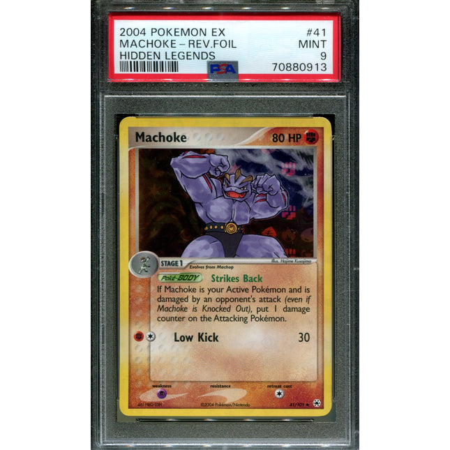 Machoke - 41/101 - PSA 9 - Reverse Holo - Hidden Legends - Pokemon - 80913